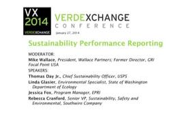 Sustainability Performance Reporting